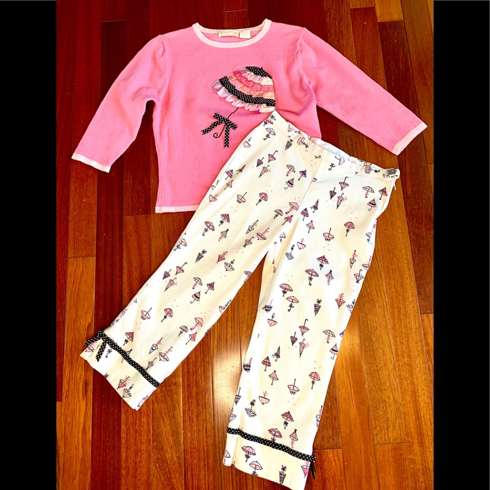 Girls 3/4 sleeve with Coordinated Capris